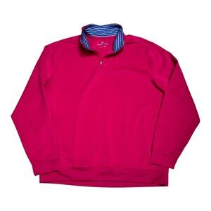 SOUTHERN TIDE Quarter Zip Fishing Pink Summer Golf Jacket Sweater Mens 2XL